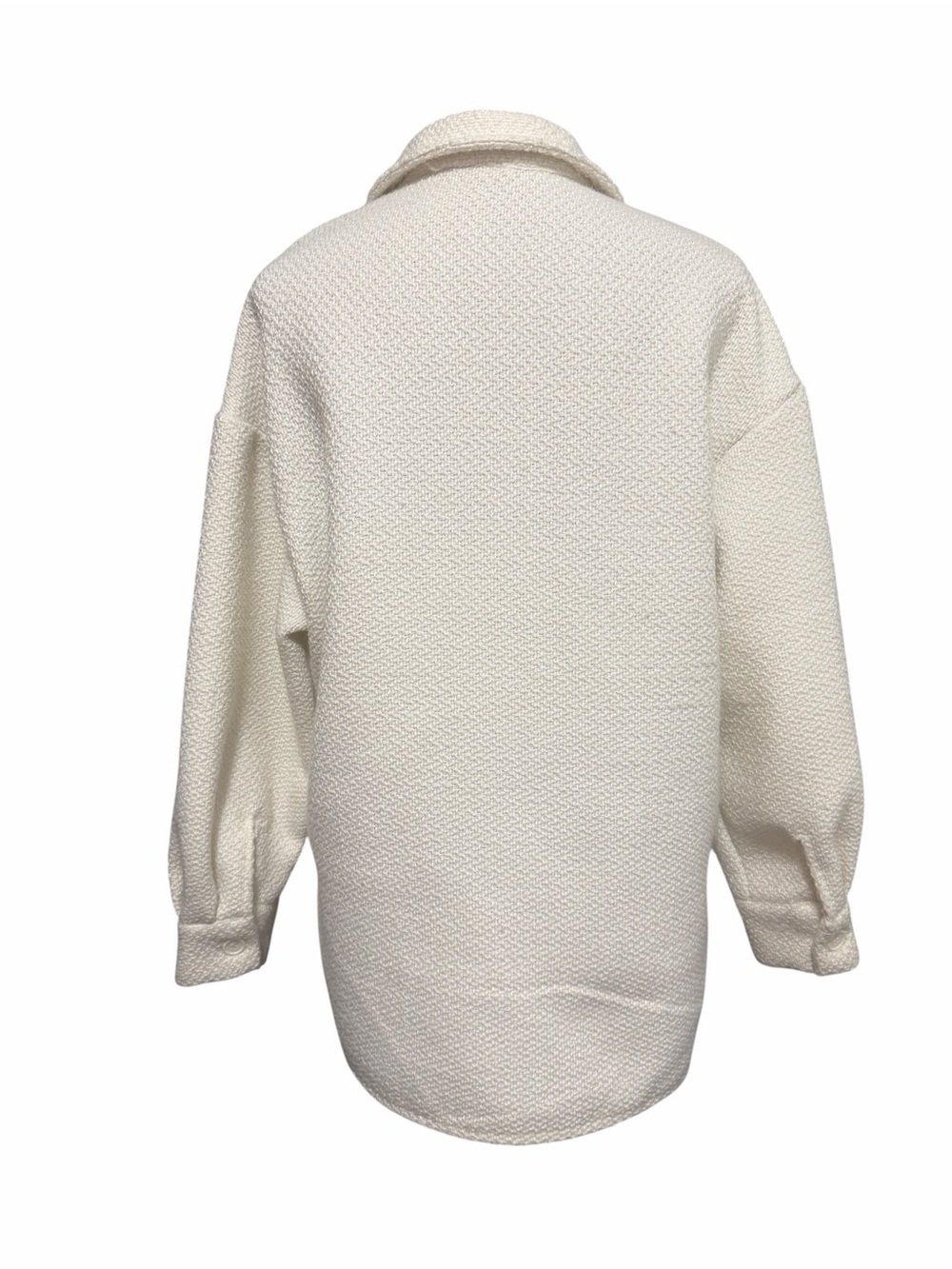 Primark Textured Button Up Shacket Jacket Cream - Picture 3 of 9